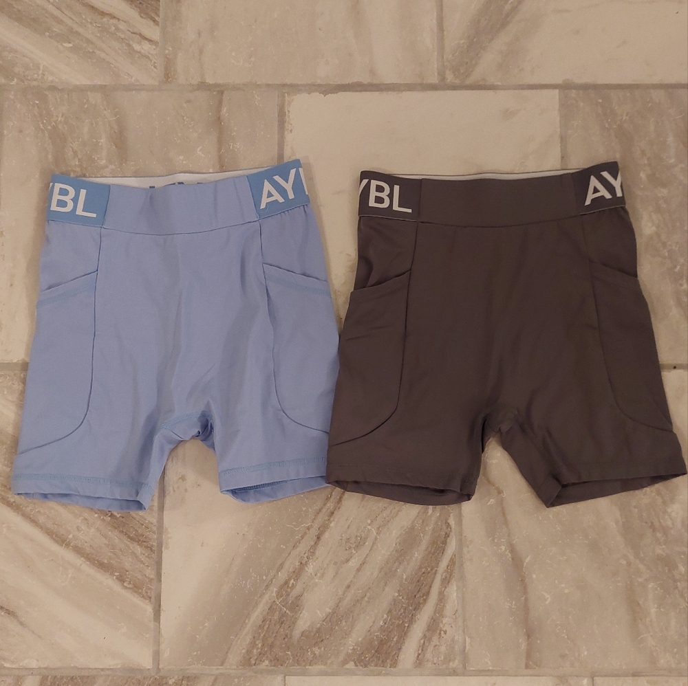 AYBL Training Shorts - Blue and Gray Size XS